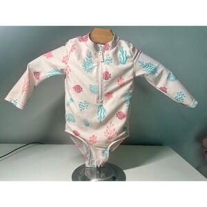 Carter's Rash Guard Swimsuit One‎ Piece Long Sleeve UPF 50+ 18 Months